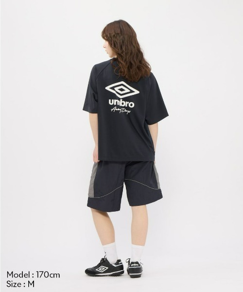 UMBRO(アンブロ)の「umbro/アンブロ ダンボールニットオーバーサイズ半袖シャツ(Tシャツ/カットソー・メンズ・ネイビー/オフホワイト/グレイッシュブルー・S/L/O/M)」の20枚目の写真