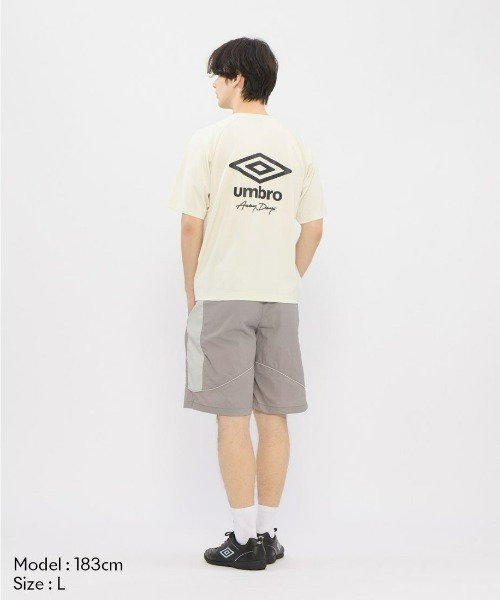 UMBRO(アンブロ)の「umbro/アンブロ ダンボールニットオーバーサイズ半袖シャツ(Tシャツ/カットソー・メンズ・ネイビー/オフホワイト/グレイッシュブルー・S/L/O/M)」の7枚目の写真