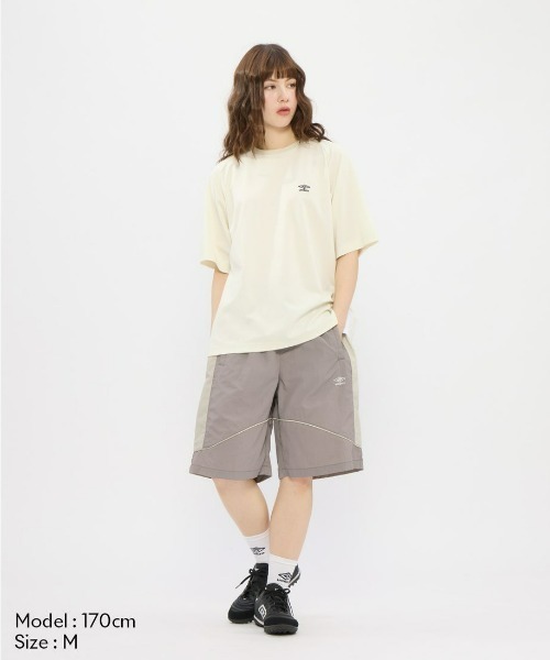 UMBRO(アンブロ)の「umbro/アンブロ ダンボールニットオーバーサイズ半袖シャツ(Tシャツ/カットソー・メンズ・ネイビー/オフホワイト/グレイッシュブルー・S/L/O/M)」の8枚目の写真