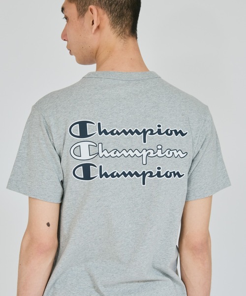 Champion(チャンピオン)の「【Champion/チャンピオン】メンズ ベーシック ショートスリーブTシャツ(Tシャツ/カットソー・メンズ・グレー/ブラック/オリーブ/ホワイト・LARGE/X-LARGE/MEDIUM)」の5枚目の写真