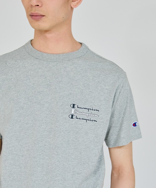 Champion(チャンピオン)の「【Champion/チャンピオン】メンズ ベーシック ショートスリーブTシャツ(Tシャツ/カットソー・メンズ・グレー/ブラック/オリーブ/ホワイト・LARGE/X-LARGE/MEDIUM)」の6枚目の写真