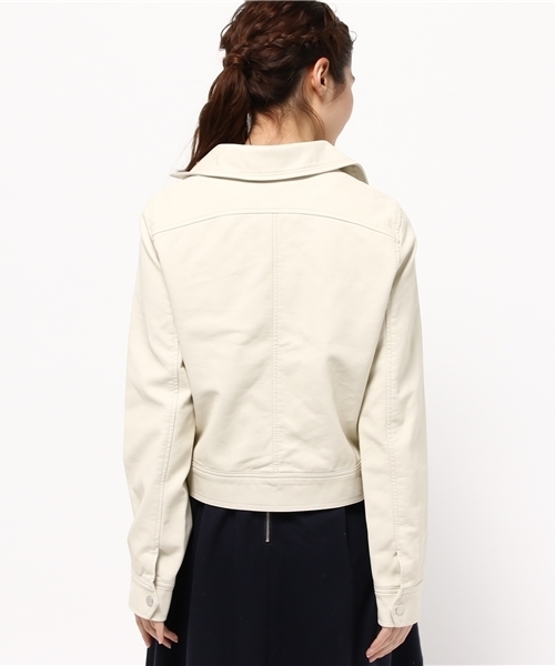 one after another NICE CLAUP（ワンアフターアナザーナイスクラップ）の「【ナイスクラップ】ライダースジャケット（ライダースジャケット・レディース・アイボリー/ブラック・FREE）」の5枚目の写真