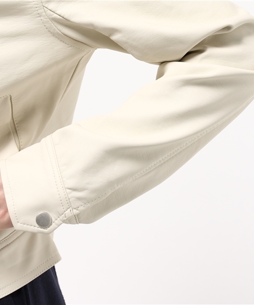 one after another NICE CLAUP（ワンアフターアナザーナイスクラップ）の「【ナイスクラップ】ライダースジャケット（ライダースジャケット・レディース・アイボリー/ブラック・FREE）」の7枚目の写真