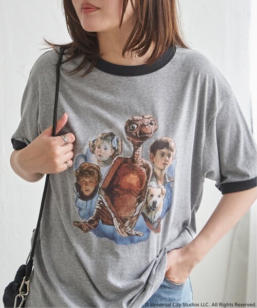 VENCEEXCHANGE（ヴァンスエクスチェンジ）の「『 E.T. 』デザイン リンガーTシャツ（Tシャツ/カットソー・メンズ・グレー/レッド/ネイビー・M/L/LL/S）」の2枚目の写真