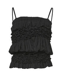 Draped Wrinkle Sleeveless (FL-178_Black)