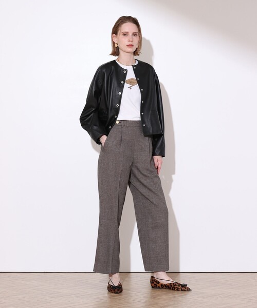 allureville(アルアバイル)の「PLUM MIX タックパンツ(その他パンツ・レディース・ブラウン系その他・2/1)」の6枚目の写真