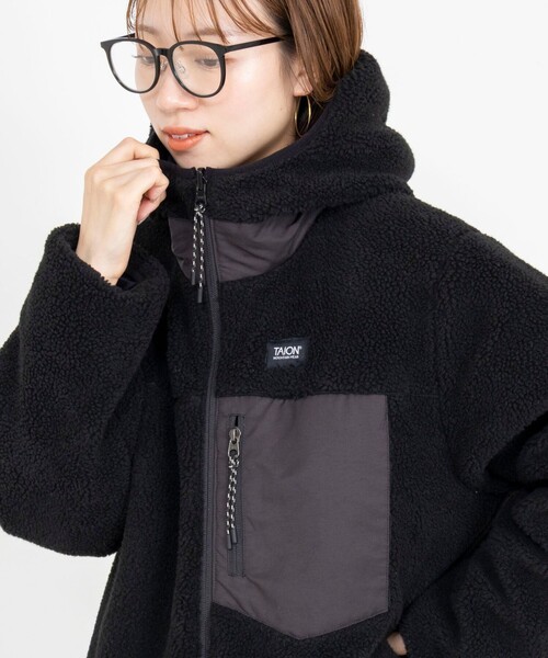 NOLLEY’S（ノーリーズ）の「◇【WEB限定】【TAION/タイオン】ボア×ダウンフーミドル丈ダウン(リバーシブル)（ダウンジャケット/コート・レディース・ネイビー/ブラック・S/M）」の13枚目の写真