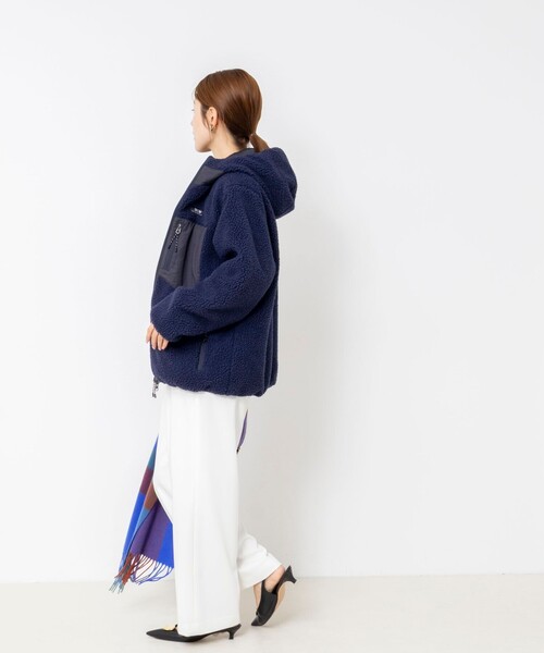 NOLLEY’S(ノーリーズ)の「【WEB&一部店舗限定色アイテム】【TAION/タイオン】ボア×ダウンフーミドル丈ダウン(リバーシブル)(ダウンジャケット/コート・レディース・ネイビー/ブラック/ライトグレー・S/M)」の4枚目の写真