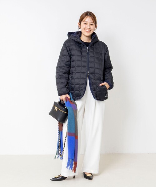 NOLLEY’S(ノーリーズ)の「【WEB&一部店舗限定色アイテム】【TAION/タイオン】ボア×ダウンフーミドル丈ダウン(リバーシブル)(ダウンジャケット/コート・レディース・ネイビー/ブラック/ライトグレー・S/M)」の12枚目の写真