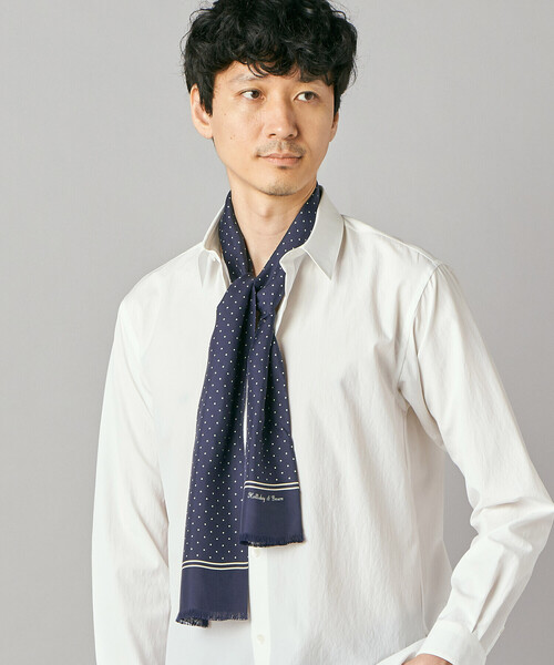 COMME CA MEN(コムサメン)の「Holliday&Brown ストール(ストール/ショール・メンズ・ネイビー・FREE)」の10枚目の写真