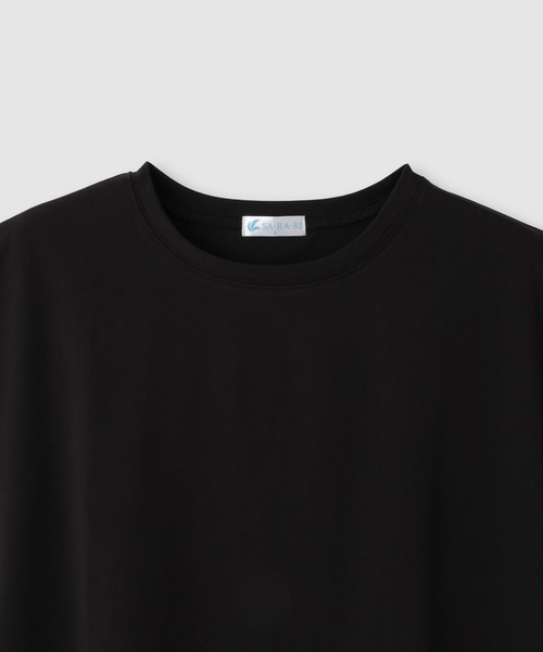 NAVY(ネイビー)の「【SARARI/サラリ】接触冷感 UVカット 裾アシンメトリー レース Tシャツ(Tシャツ/カットソー・レディース・ブラウン/オフホワイト/ブラック・M/L)」の5枚目の写真