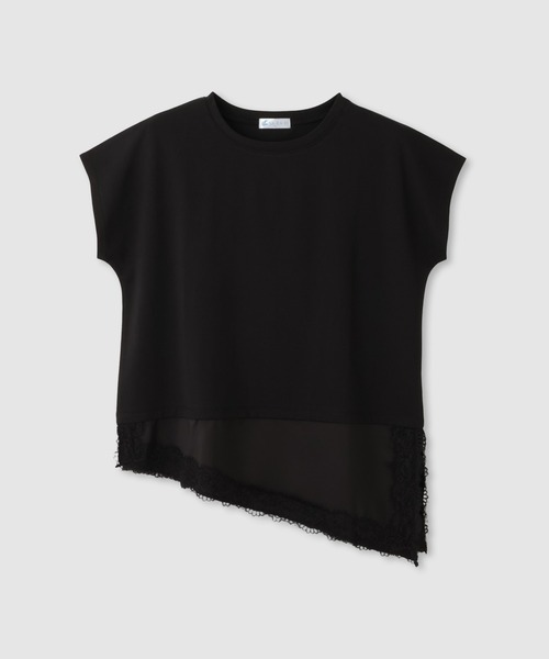 NAVY(ネイビー)の「【SARARI/サラリ】接触冷感 UVカット 裾アシンメトリー レース Tシャツ(Tシャツ/カットソー・レディース・ブラウン/オフホワイト/ブラック・M/L)」の21枚目の写真