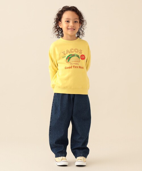 BEAMS mini(ビームスミニ)の「【WEB限定】たべもの プリント スウェット 2026FW(90~140cm)通園 通学 キッズ 公園(スウェット・キッズ・ホワイト系その他3/イエロー系その他4・120/110/100/90/140/130)」の4枚目の写真