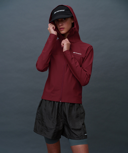 MENASOO(ミナス)の「Face Cover Zip Up Jersey_Red(ナイロンジャケット・レディース・レッド・SMALL/MEDIUM/LARGE/X-LARGE)」の11枚目の写真