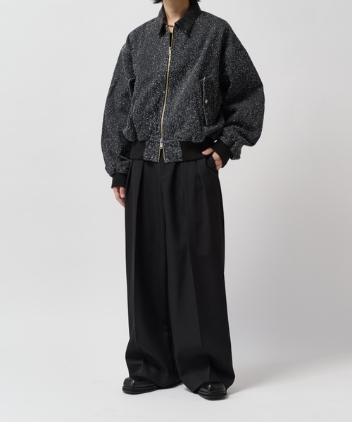 Lui's(ルイス)の「【Neucon】2-TUCK WIDE STRAIGHT SLACKS / 2タックワイドストレートスラックスパンツ(スラックス・メンズ・ブラウン/ブラック/チャコールグレー・2/1)」の8枚目の写真