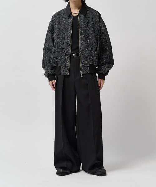 Lui's(ルイス)の「【Neucon】2-TUCK WIDE STRAIGHT SLACKS / 2タックワイドストレートスラックスパンツ(スラックス・メンズ・ブラウン/ブラック/チャコールグレー・2/1)」の9枚目の写真