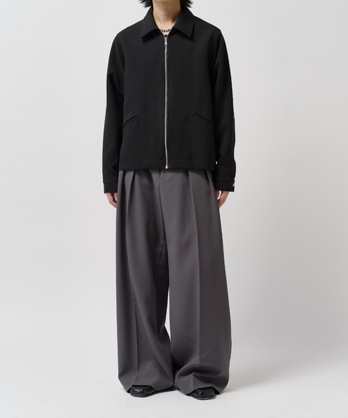Lui's(ルイス)の「【Neucon】2-TUCK WIDE STRAIGHT SLACKS / 2タックワイドストレートスラックスパンツ(スラックス・メンズ・ブラウン/ブラック/チャコールグレー・2/1)」の18枚目の写真