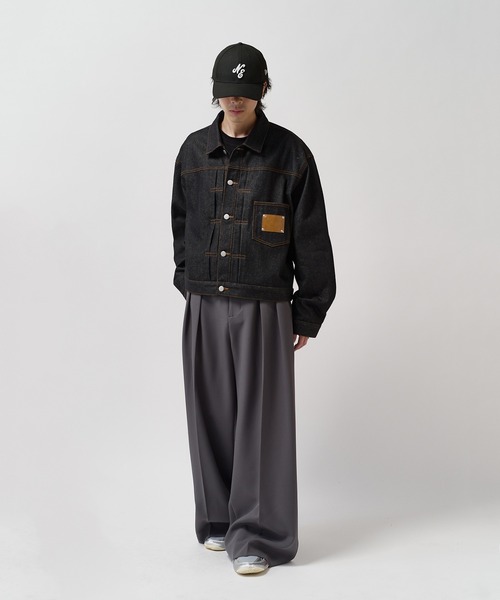Lui's(ルイス)の「【Neucon】2-TUCK WIDE STRAIGHT SLACKS / 2タックワイドストレートスラックスパンツ(スラックス・メンズ・ブラウン/ブラック/チャコールグレー・2/1)」の14枚目の写真