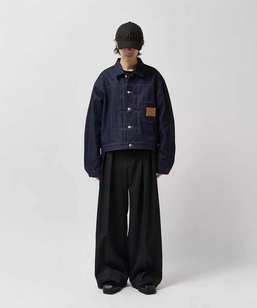 Lui's(ルイス)の「【Neucon】2-TUCK WIDE STRAIGHT SLACKS / 2タックワイドストレートスラックスパンツ(スラックス・メンズ・ブラウン/ブラック/チャコールグレー・2/1)」の4枚目の写真
