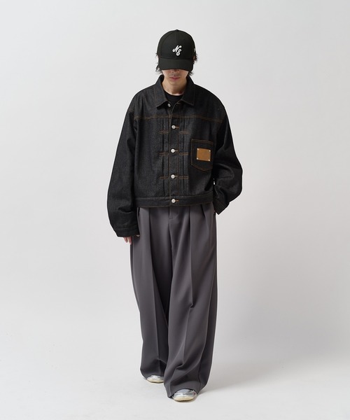Lui's(ルイス)の「【Neucon】2-TUCK WIDE STRAIGHT SLACKS / 2タックワイドストレートスラックスパンツ(スラックス・メンズ・ブラウン/ブラック/チャコールグレー・2/1)」の15枚目の写真