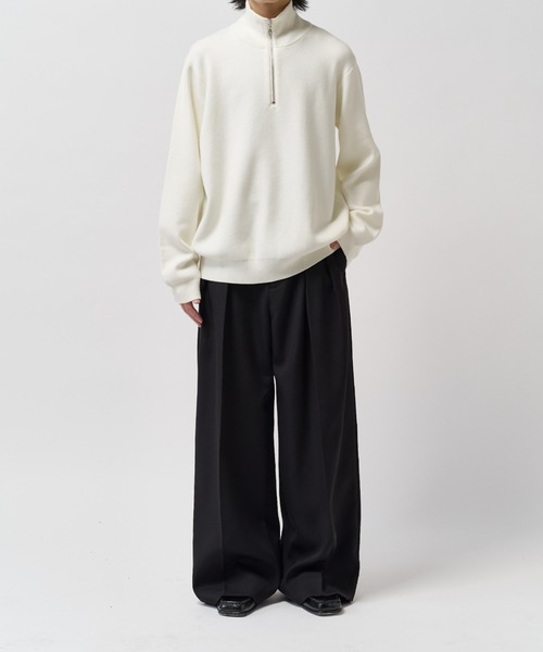 Lui's(ルイス)の「【Neucon】2-TUCK WIDE STRAIGHT SLACKS / 2タックワイドストレートスラックスパンツ(スラックス・メンズ・ブラウン/ブラック/チャコールグレー・2/1)」の12枚目の写真