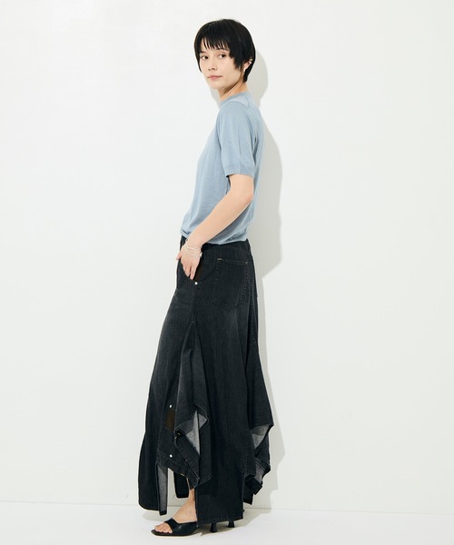 BELPER（ベルパー）の「[BELPER/ベルパー]DOUBLE DENIM SKIRT（デニムスカート・レディース・ブラック/インディゴブルー・1/2）」の14枚目の写真
