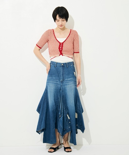 BELPER（ベルパー）の「[BELPER/ベルパー]DOUBLE DENIM SKIRT（デニムスカート・レディース・ブラック/インディゴブルー・1/2）」の18枚目の写真