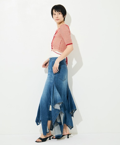 BELPER（ベルパー）の「[BELPER/ベルパー]DOUBLE DENIM SKIRT（デニムスカート・レディース・ブラック/インディゴブルー・1/2）」の19枚目の写真