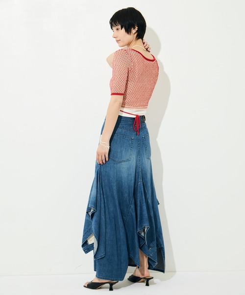 BELPER（ベルパー）の「[BELPER/ベルパー]DOUBLE DENIM SKIRT（デニムスカート・レディース・ブラック/インディゴブルー・1/2）」の22枚目の写真