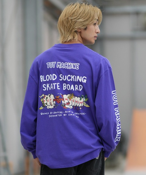 TOY MACHINE(トイ マシーン)の「TOY MACHINE/トイマシーン バックプリント ロンT MTMFGLT1(Tシャツ/カットソー・メンズ・ホワイト/パープル/ブラック・M/L/XL)」の3枚目の写真