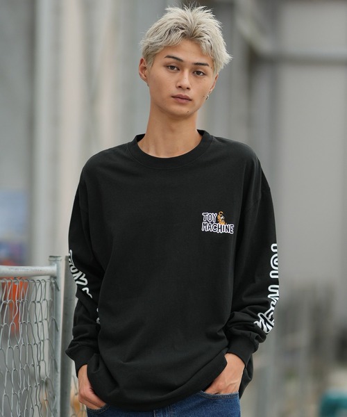 TOY MACHINE(トイ マシーン)の「TOY MACHINE/トイマシーン バックプリント ロンT MTMFGLT1(Tシャツ/カットソー・メンズ・ホワイト/パープル/ブラック・M/L/XL)」の9枚目の写真
