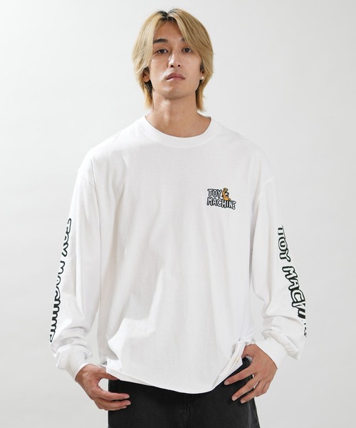 TOY MACHINE(トイ マシーン)の「TOY MACHINE/トイマシーン バックプリント ロンT MTMFGLT1(Tシャツ/カットソー・メンズ・ホワイト/パープル/ブラック・M/L/XL)」の4枚目の写真