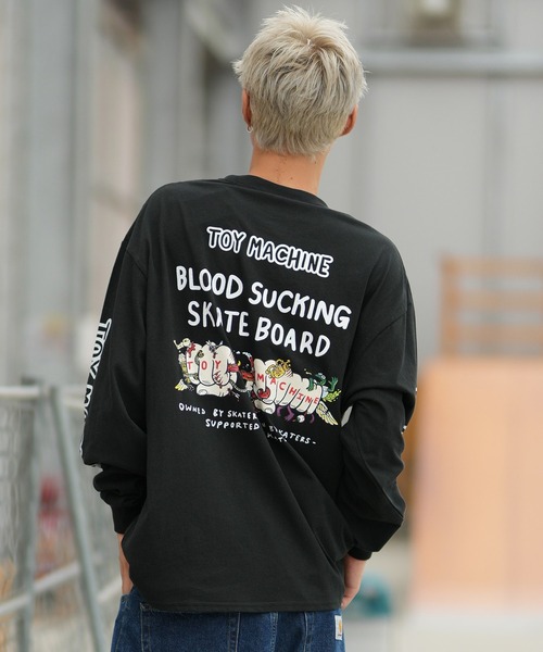 TOY MACHINE(トイ マシーン)の「TOY MACHINE/トイマシーン バックプリント ロンT MTMFGLT1(Tシャツ/カットソー・メンズ・ホワイト/パープル/ブラック・M/L/XL)」の10枚目の写真