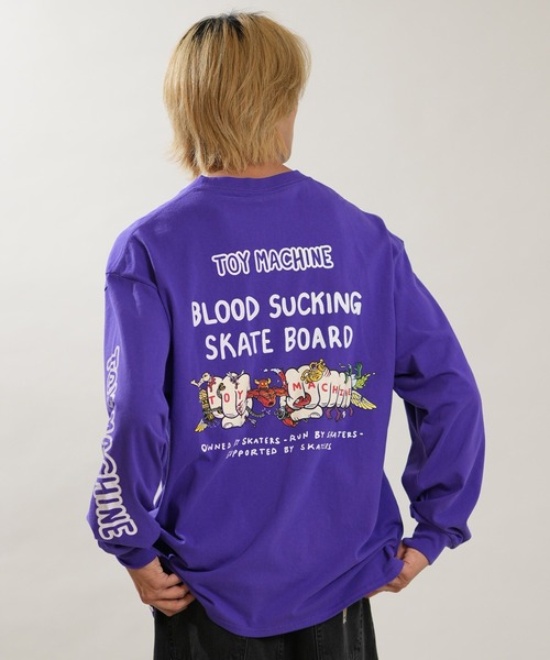 TOY MACHINE(トイ マシーン)の「TOY MACHINE/トイマシーン バックプリント ロンT MTMFGLT1(Tシャツ/カットソー・メンズ・ホワイト/パープル/ブラック・M/L/XL)」の15枚目の写真