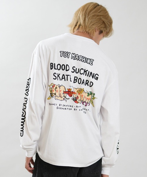 TOY MACHINE(トイ マシーン)の「TOY MACHINE/トイマシーン バックプリント ロンT MTMFGLT1(Tシャツ/カットソー・メンズ・ホワイト/パープル/ブラック・M/L/XL)」の5枚目の写真