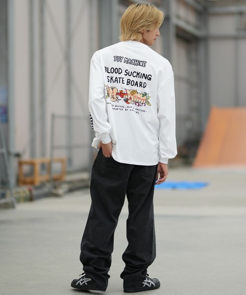 TOY MACHINE(トイ マシーン)の「TOY MACHINE/トイマシーン バックプリント ロンT MTMFGLT1(Tシャツ/カットソー・メンズ・ホワイト/パープル/ブラック・M/L/XL)」の7枚目の写真