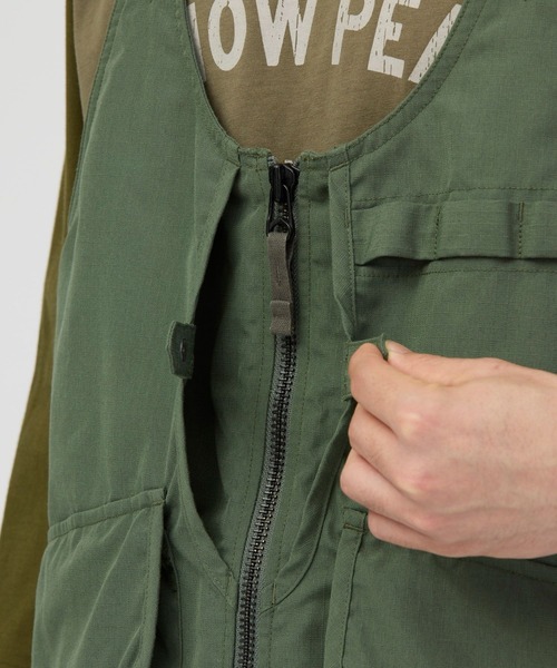 Snow Peak(スノーピーク)の「Snow Peak / TAKIBI Ripstop Vest タキビリップストップ ベスト(ベスト・メンズ・オリーブ/ブラック・L/M/S)」の10枚目の写真