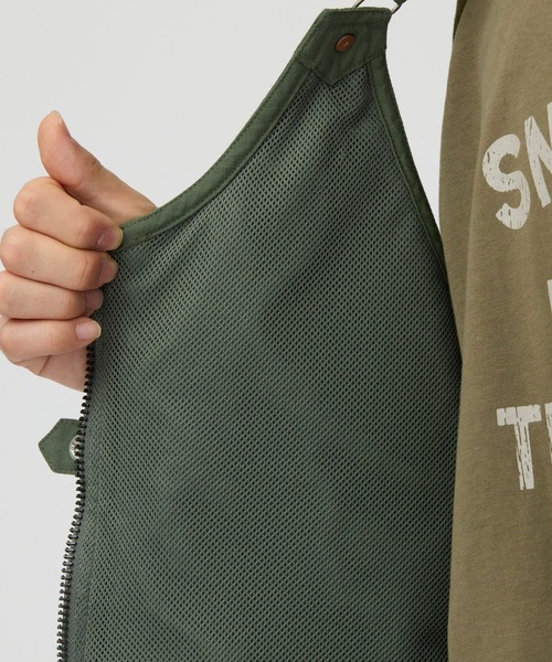 Snow Peak(スノーピーク)の「Snow Peak / TAKIBI Ripstop Vest タキビリップストップ ベスト(ベスト・メンズ・オリーブ/ブラック・L/M/S)」の13枚目の写真