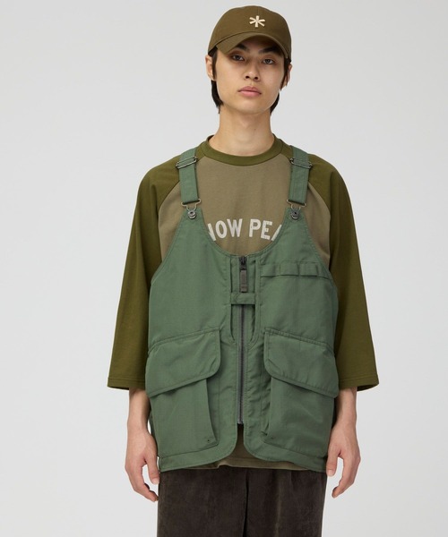 Snow Peak(スノーピーク)の「Snow Peak / TAKIBI Ripstop Vest タキビリップストップ ベスト(ベスト・メンズ・オリーブ/ブラック・L/M/S)」の6枚目の写真