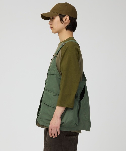 Snow Peak(スノーピーク)の「Snow Peak / TAKIBI Ripstop Vest タキビリップストップ ベスト(ベスト・メンズ・オリーブ/ブラック・L/M/S)」の7枚目の写真
