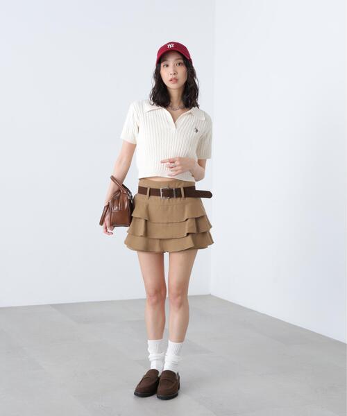U.S. POLO ASSN.(ユーエスポロアッスン)の「◆【別注】ユーエスポロアッスン/ケーブル柄キーネックニット(ニット/セーター・レディース・ベージュ/ピンク/ホワイト・FREE)」の5枚目の写真