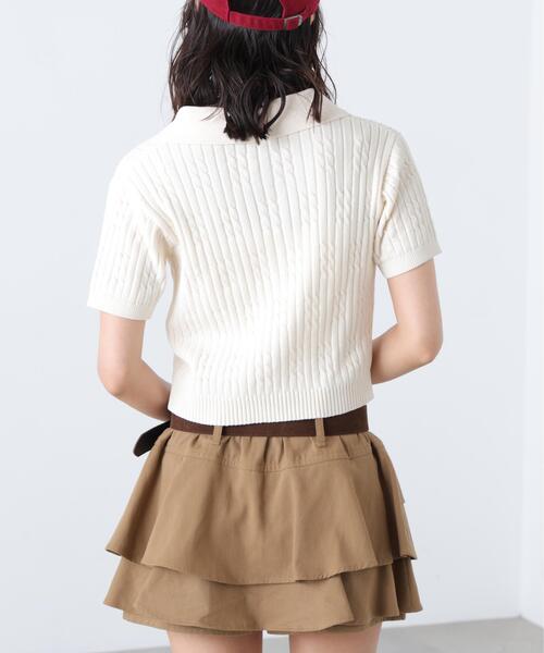 U.S. POLO ASSN.(ユーエスポロアッスン)の「◆【別注】ユーエスポロアッスン/ケーブル柄キーネックニット(ニット/セーター・レディース・ベージュ/ピンク/ホワイト・FREE)」の8枚目の写真