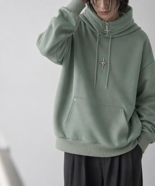 Burner(バーナー)の「【Cr+ov(クローヴ)】コットン パーカー cro-hoodie-7-39【RBT】(パーカー・メンズ・グリーン/ブラック・FREE)」の2枚目の写真