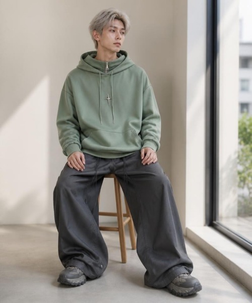 Burner(バーナー)の「【Cr+ov(クローヴ)】コットン パーカー cro-hoodie-7-39【RBT】(パーカー・メンズ・グリーン/ブラック・FREE)」の10枚目の写真