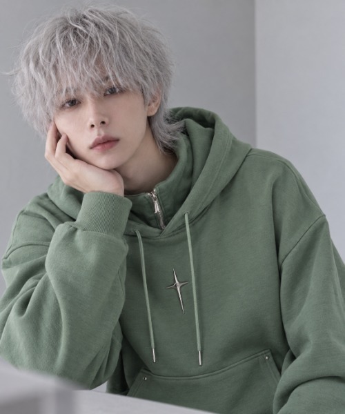 Burner(バーナー)の「【Cr+ov(クローヴ)】コットン パーカー cro-hoodie-7-39【RBT】(パーカー・メンズ・グリーン/ブラック・FREE)」の14枚目の写真