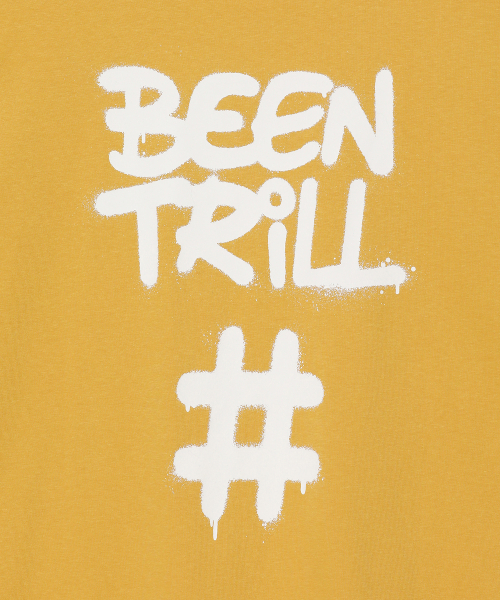 BEENTRILL（ビントリル）の「スプレーハッシュタグオーバーサイズ半袖Tシャツ（マスタード）（Tシャツ/カットソー・レディース・その他・SMALL/MEDIUM/LARGE/X-LARGE）」の3枚目の写真