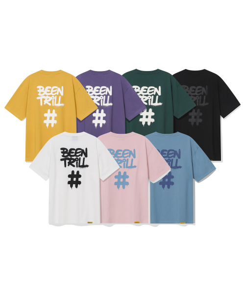 BEENTRILL（ビントリル）の「スプレーハッシュタグオーバーサイズ半袖Tシャツ（マスタード）（Tシャツ/カットソー・レディース・その他・SMALL/MEDIUM/LARGE/X-LARGE）」の4枚目の写真