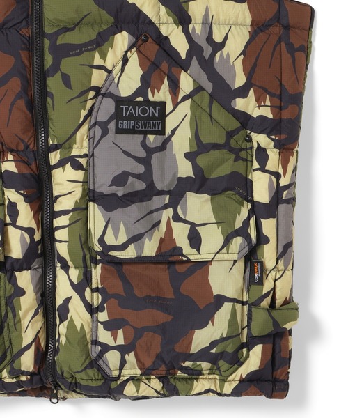 GRIP SWANY(グリップスワニー)の「【TAION-002VZWK-GSPT】 CORDURA DOWN VEST(ダウンベスト・メンズ・カモフラージュ・S/M/L/XL/XXL)」の5枚目の写真