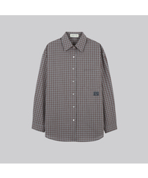 Oversized checked shirt [FRFA01SH11]_Brown