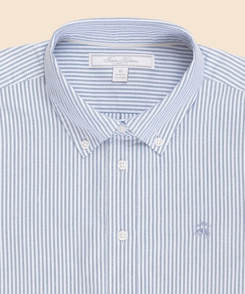 BROOKS BROTHERS(ブルックスブラザーズ)の「オックスフォード キャンディストライプ GFロゴ ボタンダウンシャツ Classic Fit(シャツ/ブラウス・レディース・ブルー・MEDIUM/LARGE/SMALL/X-SMALL)」の3枚目の写真